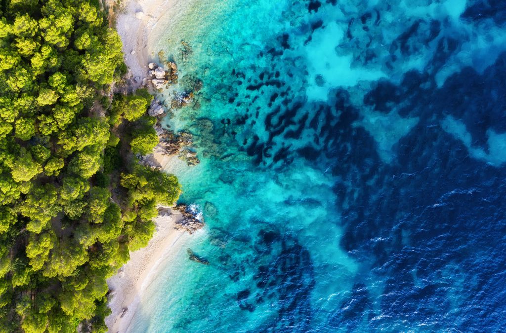 La côte vue du ciel