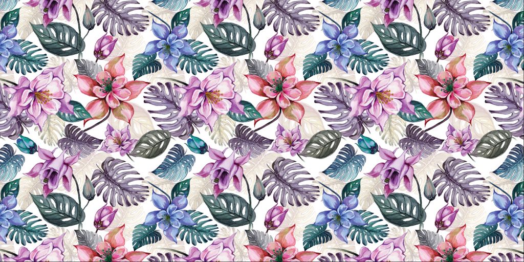 Motif tropical rose
