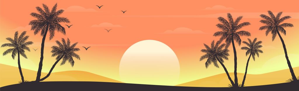 Coucher de soleil illustré