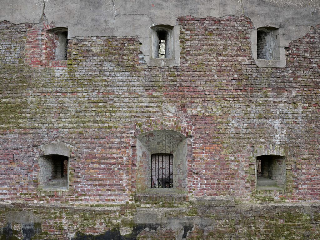 Mur de briques restauré