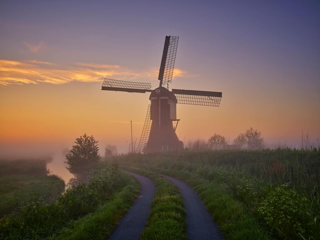 Moulin au lever du soleil