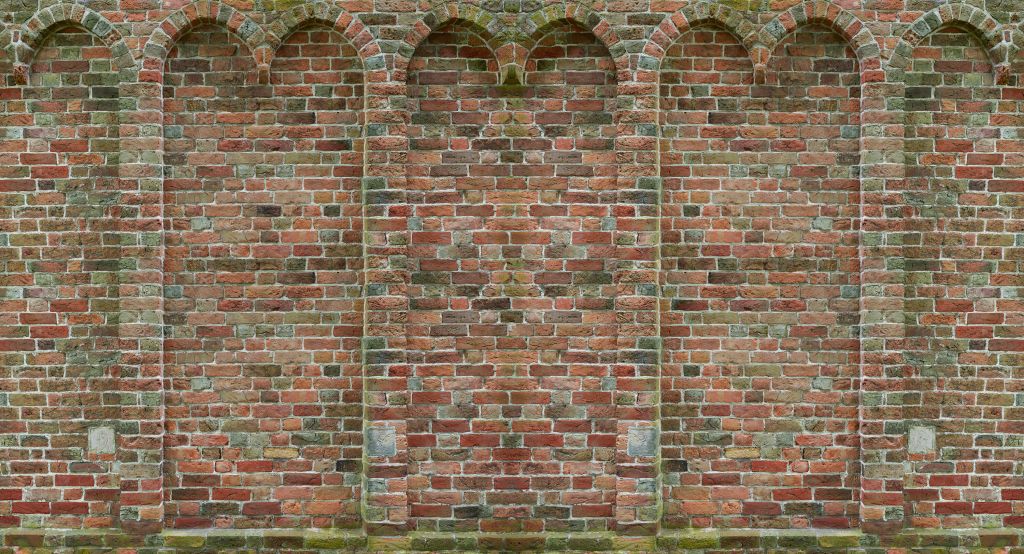 Vieux mur avec des arches