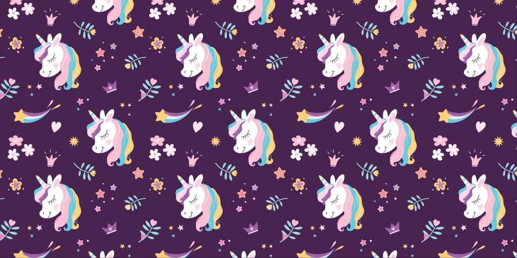 Licorne à la crinière colorée