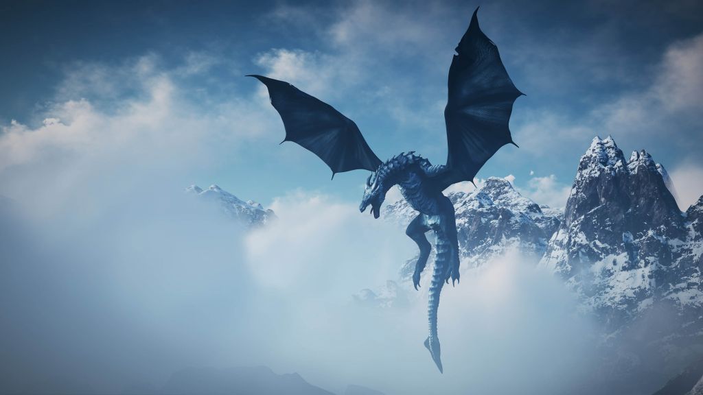 Dragon de glace volant