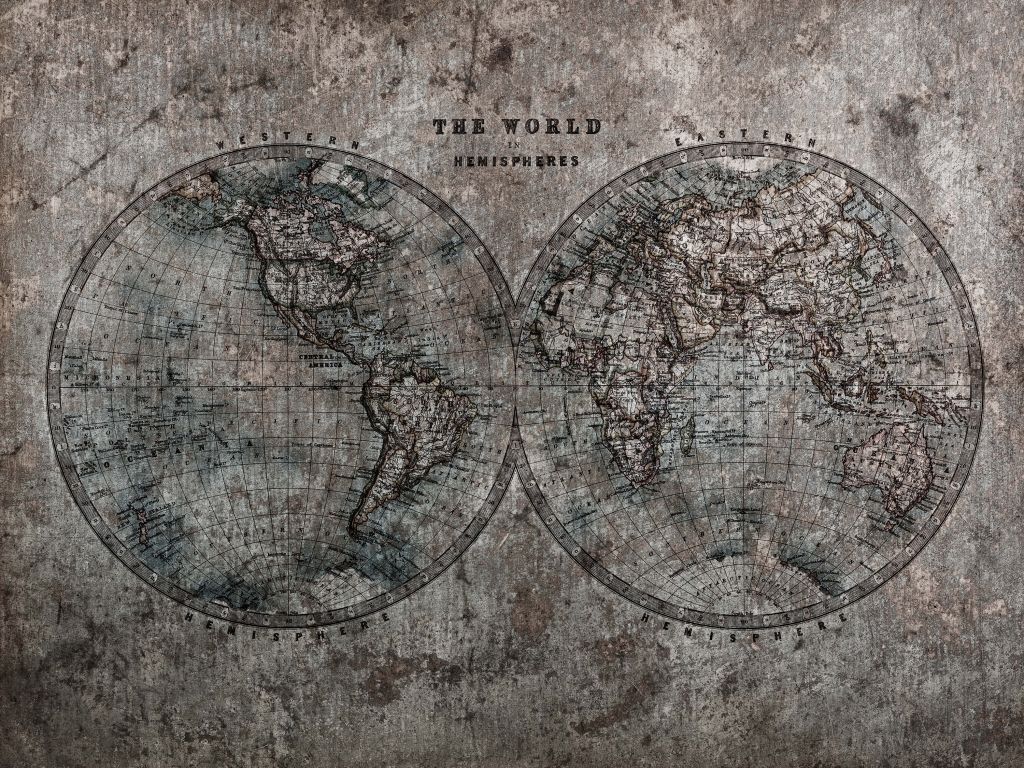 Carte du monde avec des nuances de gris