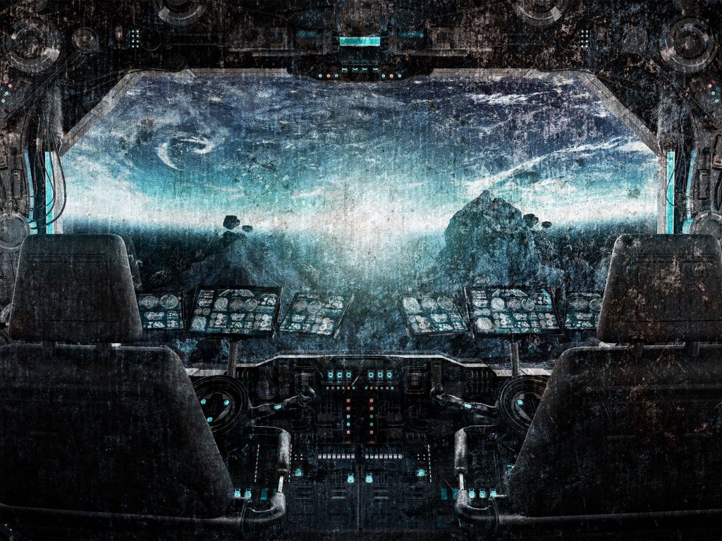 Cockpit d'un vaisseau spatial