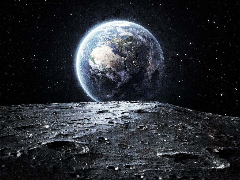 La lune et la terre