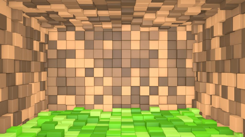 Paysage 3D de Minecraft