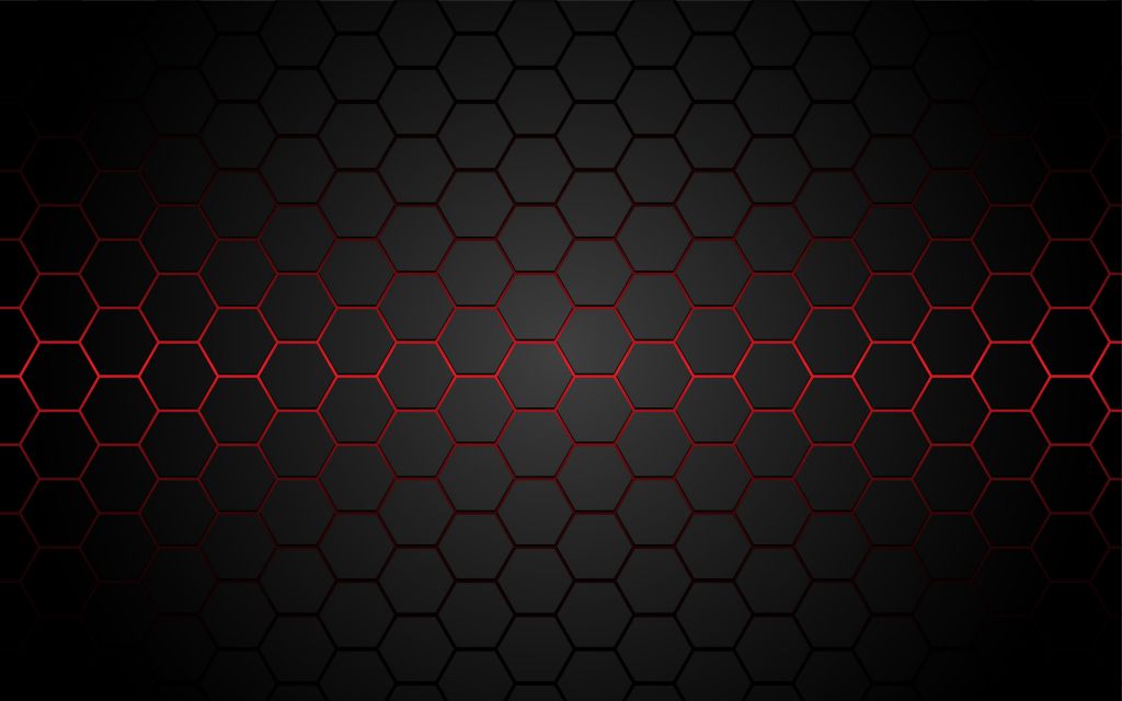Hexagones rougeoyants