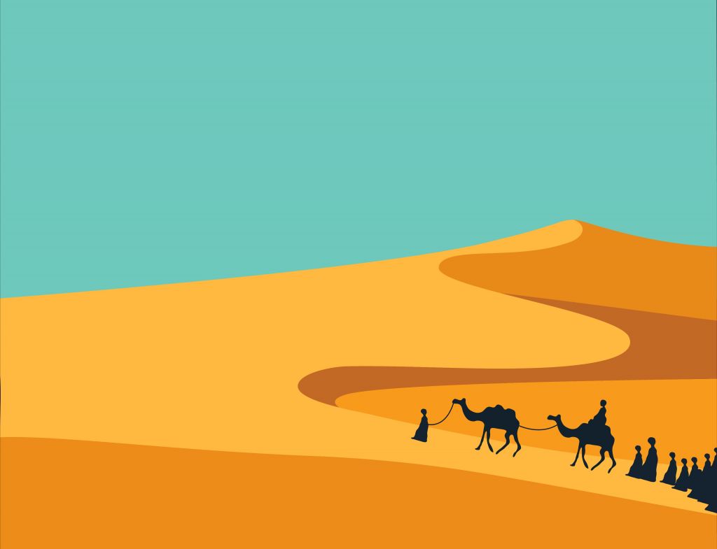 Les gens dans le désert