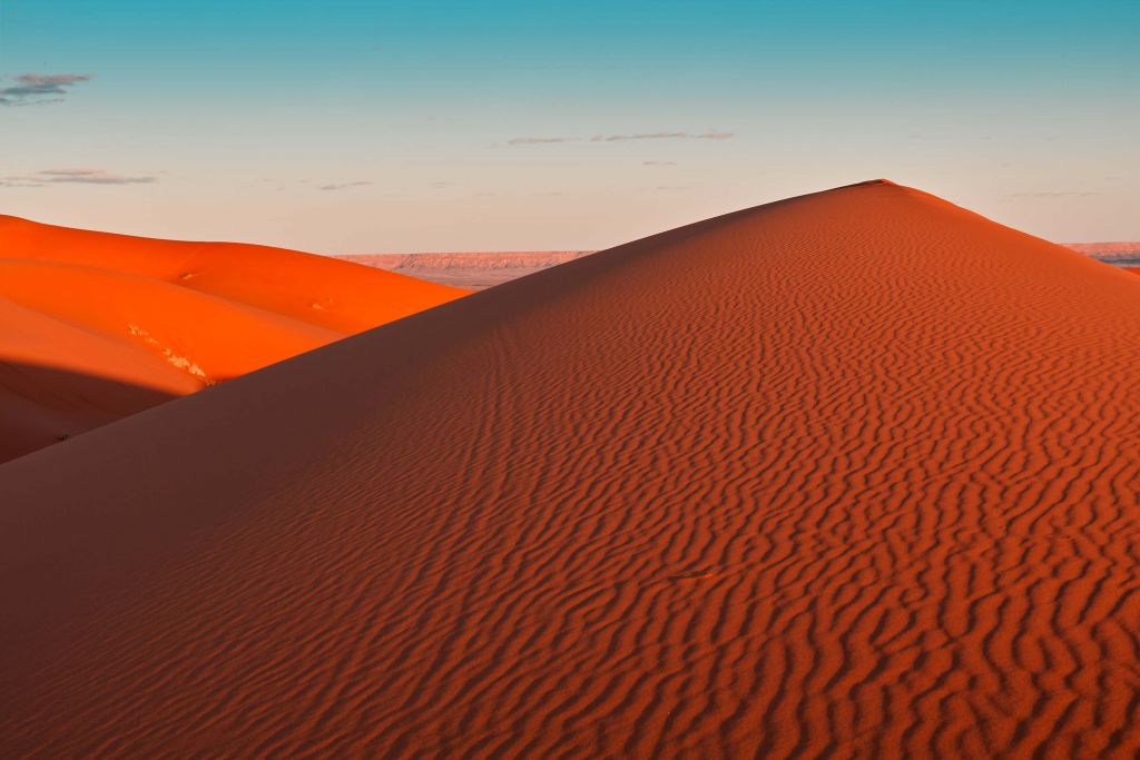 Dunes de sable dans le désert du Sahara