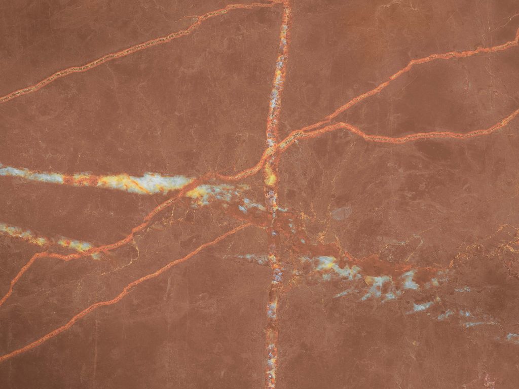 Marbre terracotta avec des lignes