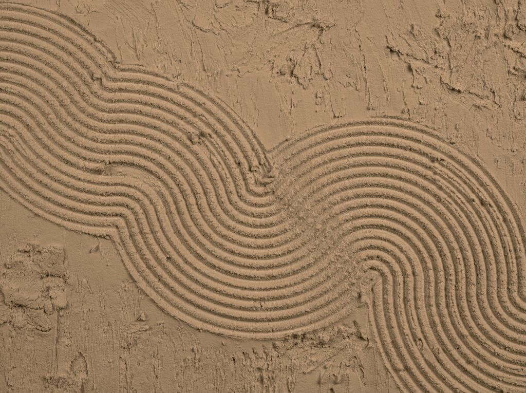 Lignes et structures organiques en brun doré