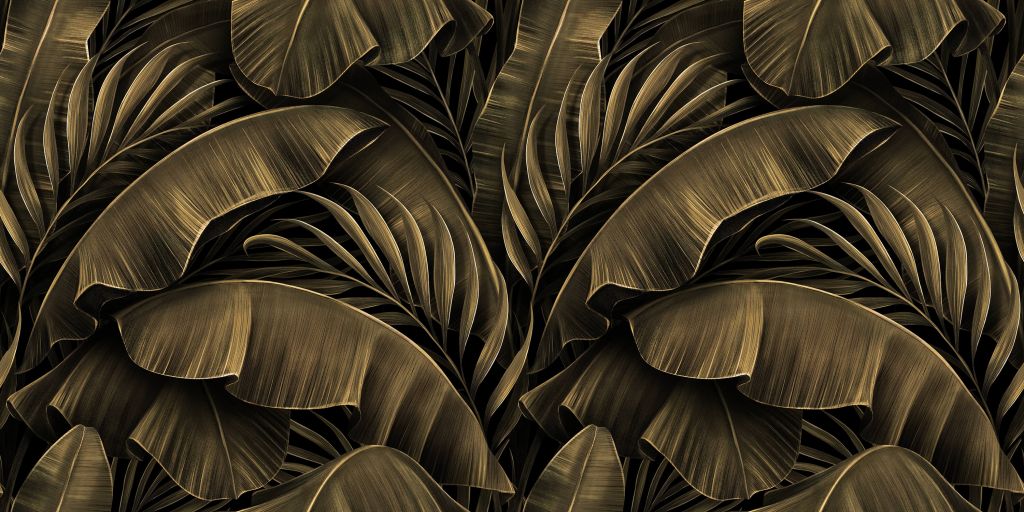 Feuilles de bananier et de palmier