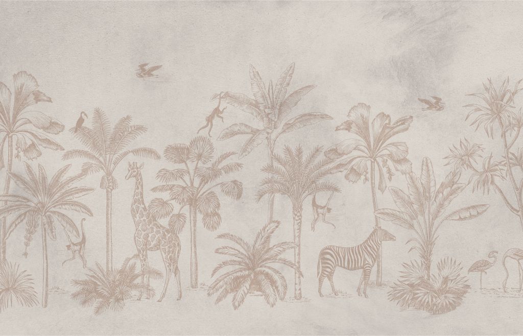 Animal tropical jungle taupe