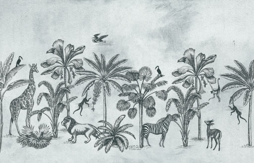 Animal tropical jungle gris