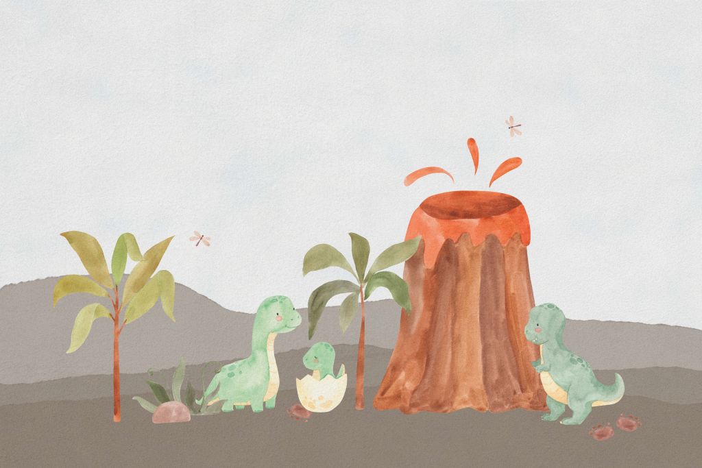 Dinosaures dans jungle