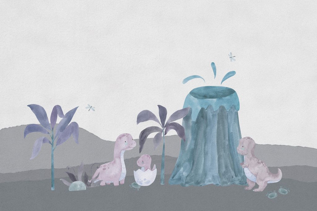 Dinosaures dans la jungle bleue