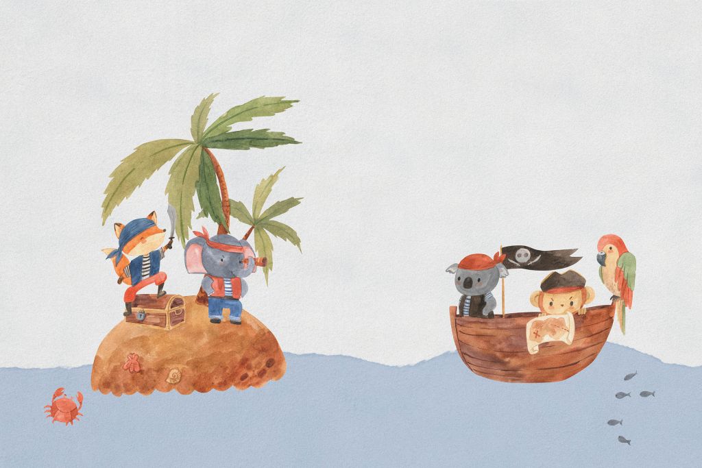 Animaux pirates en mer
