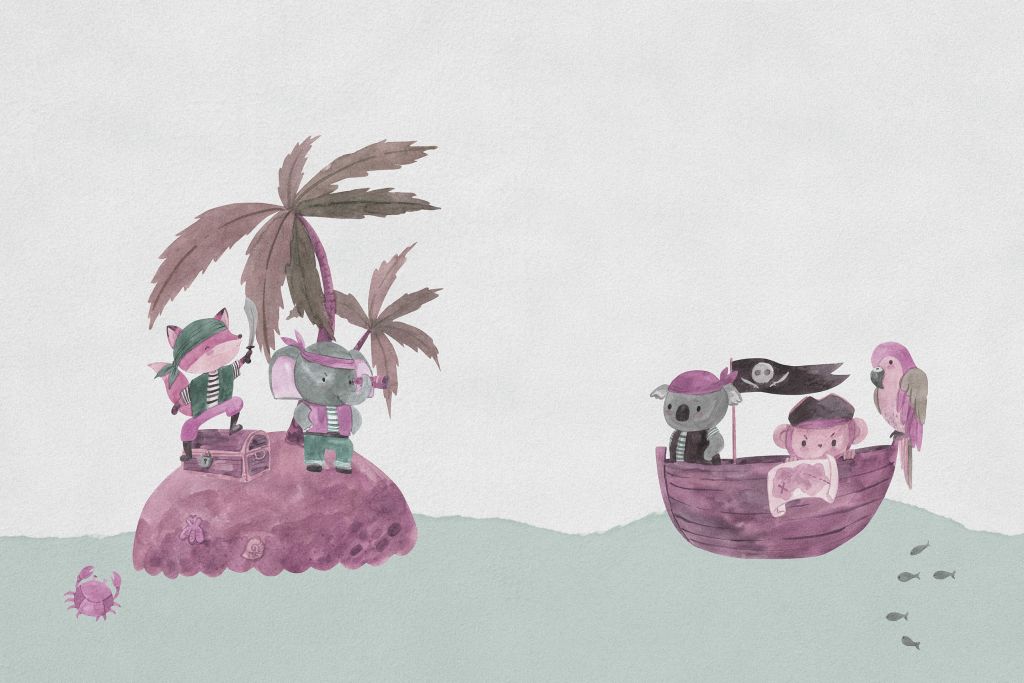 Pirates en mer violets