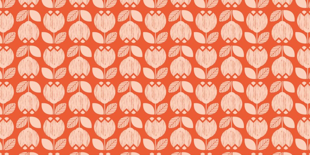 Motif fleur rétro