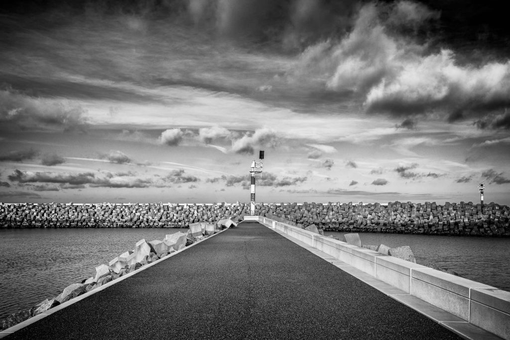 Mur de quai de la marina de Cadzand-Bad 