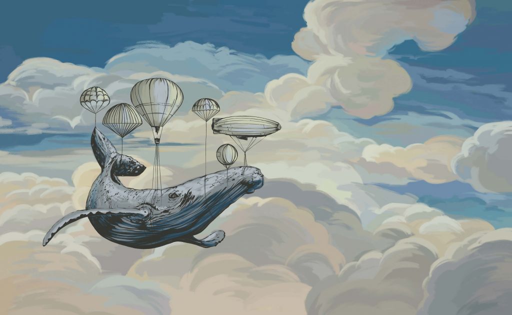 Des montgolfières avec une baleine