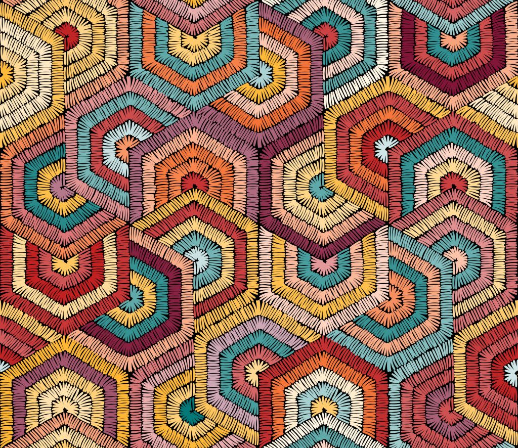 Motif brodé