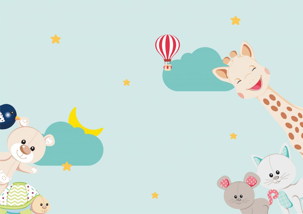 De joyeux animaux en peluche