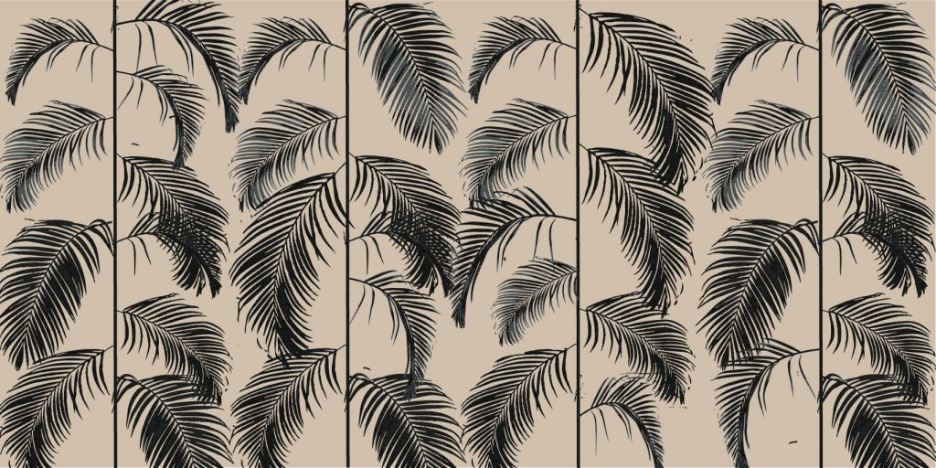 Feuilles de palmier beige