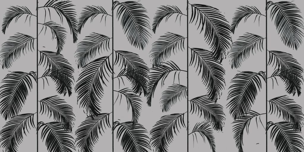 Feuilles de palmier enjouées