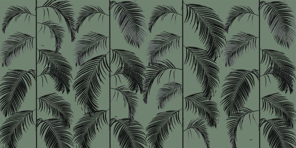 Feuilles de palmier vertes
