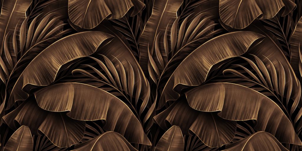 Feuilles de bananier en bronze