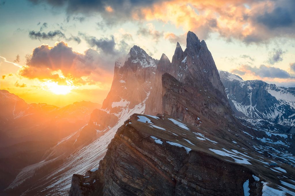 Sunrise at Seceda