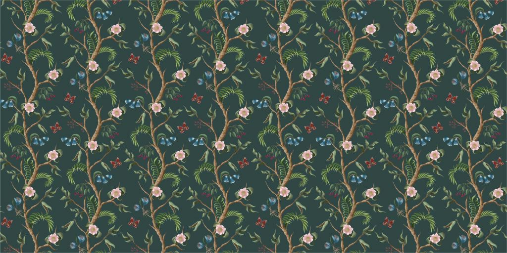 Motif de fleurs épanouies
