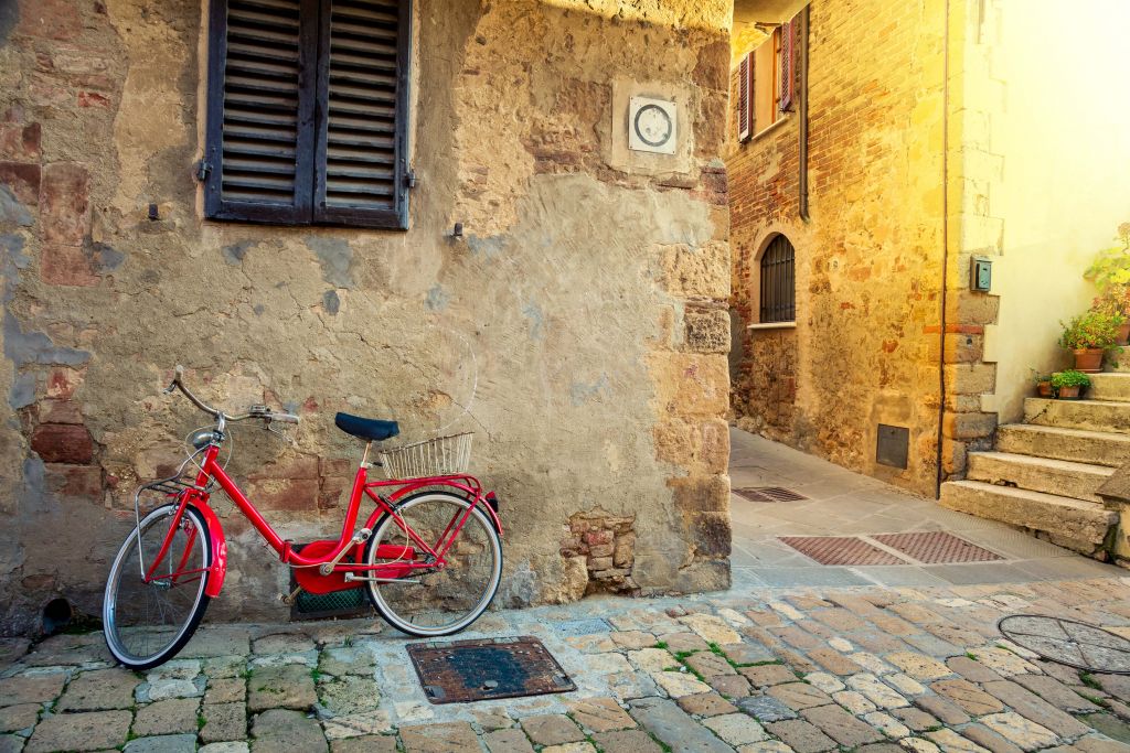 Vélo rétro rouge