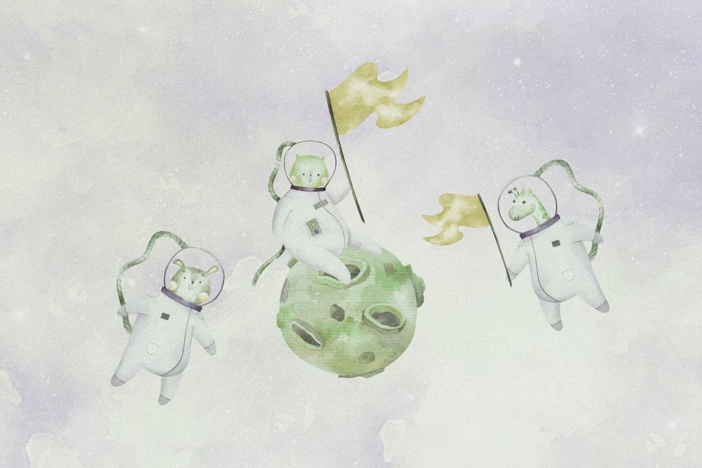 Girafe dans l'espace vert