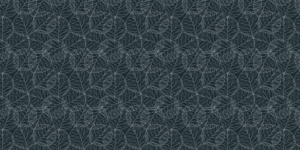 Motif de feuille illustré bleu canard