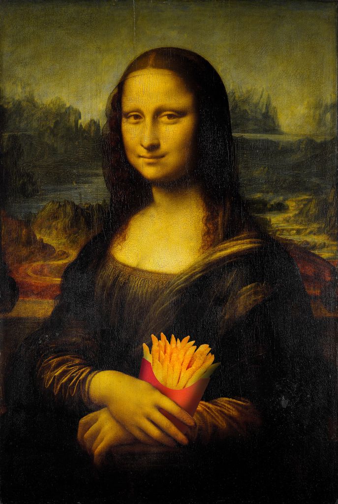 Mona Lisa avec des frites