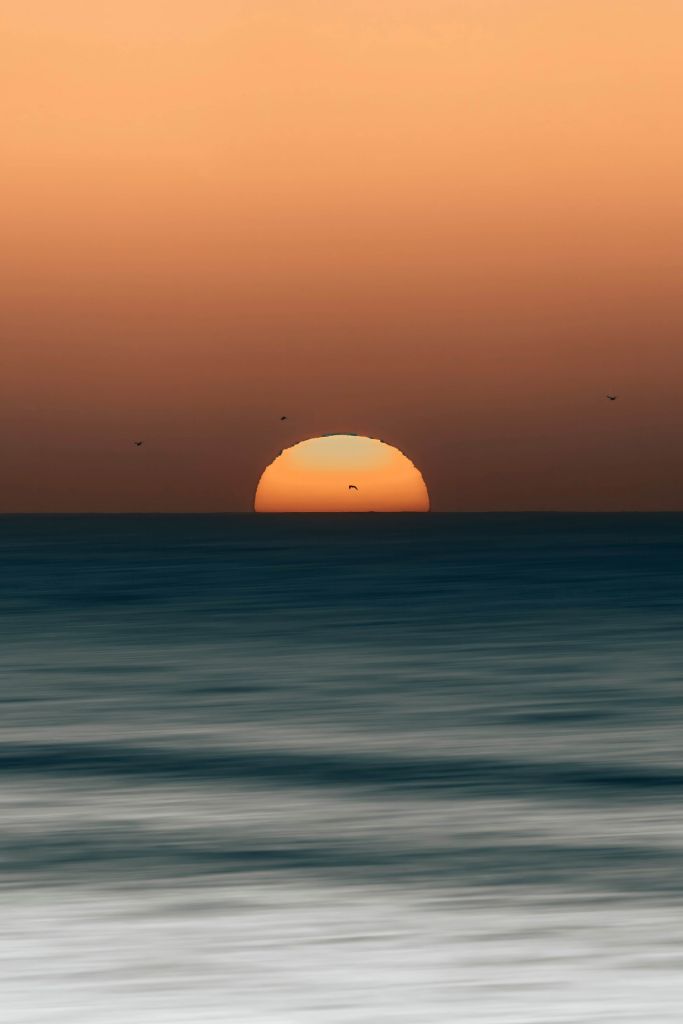 Coucher de soleil sur la côte atlantique