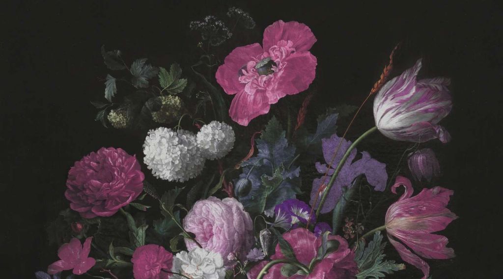 Nature morte aux fleurs baroques - rose lunatique