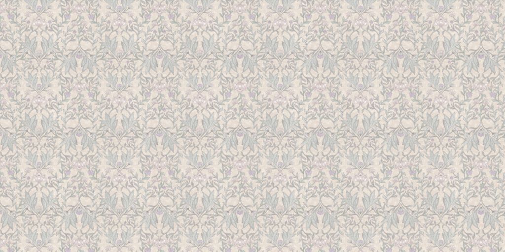 Damas floral Morris - beige neutre