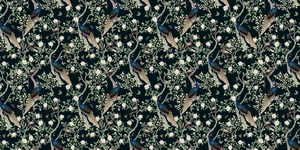 Couronne de paon Jardin de fleurs