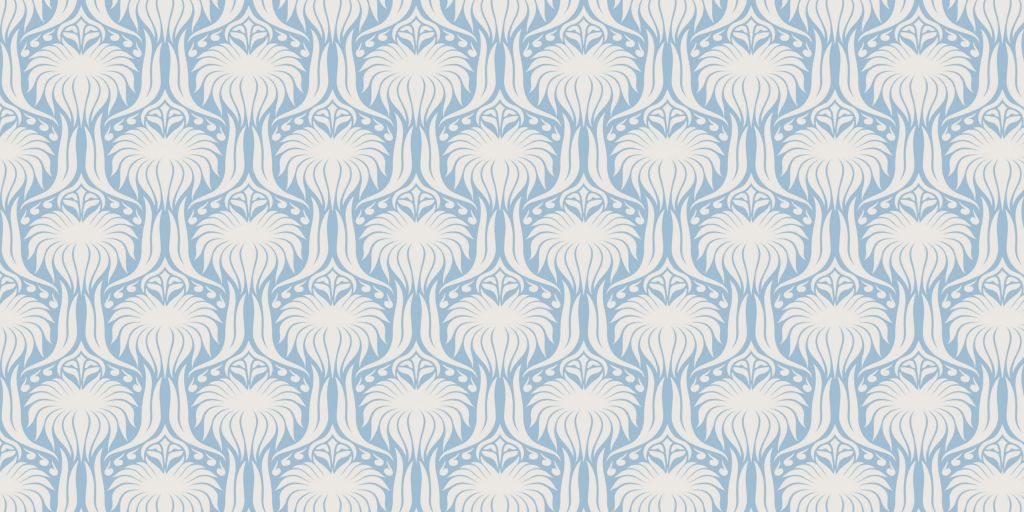 Motif Lotus bleu céleste