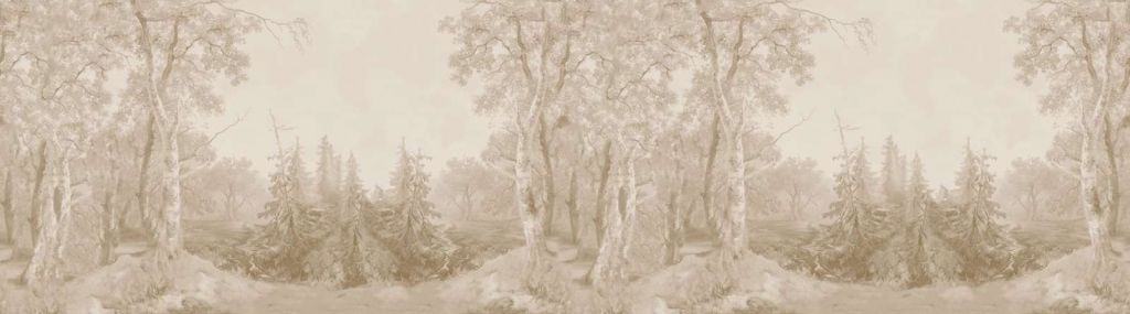 Paysage forestier panorama beige