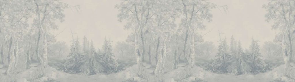 Paysage forestier panorama bleu