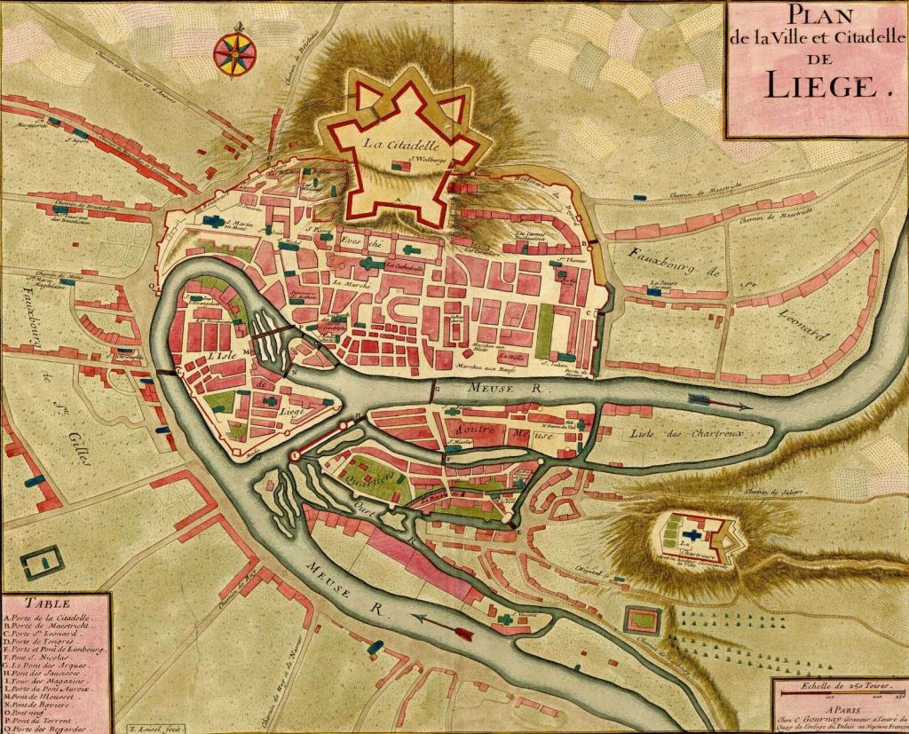 Ancienne carte de Liège