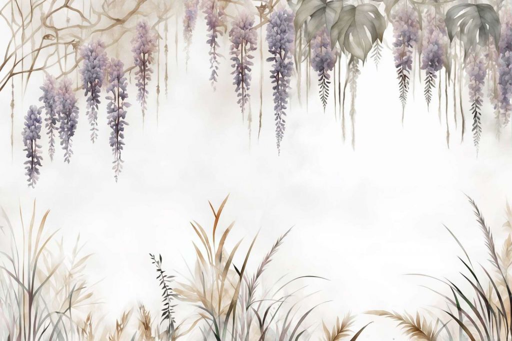 Glycine et Graminées Beige
