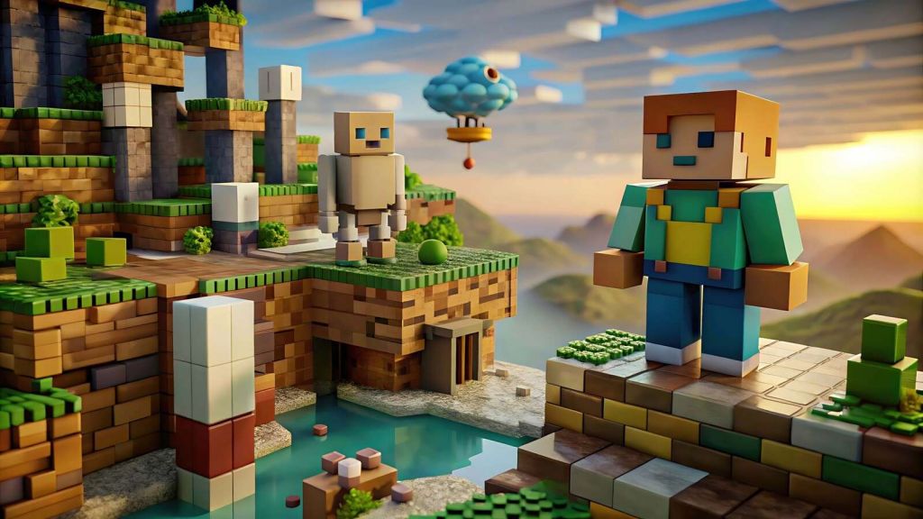 Le monde pixelisé rêveur