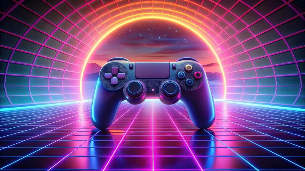 Retro Néon Monde du Jeu